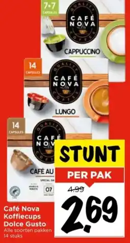 Vomar Voordeelmarkt Café Nova Koffiecups Dolce Gusto aanbieding