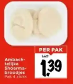 Vomar Voordeelmarkt Ambach- telijke Shoarma broodjes aanbieding