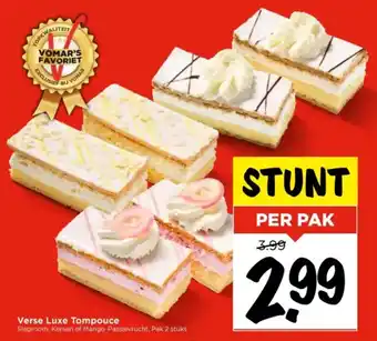 Vomar Voordeelmarkt Verse Luxe Tompouce aanbieding
