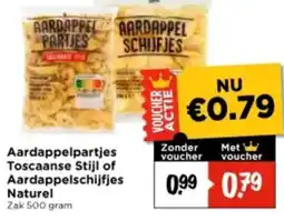 Vomar Voordeelmarkt Aardappelpartjes Toscaanse Stijl of Aardappelschijfjes aanbieding