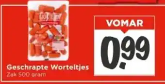 Vomar Voordeelmarkt Geschrapte Worteltjes aanbieding