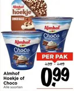 Vomar Voordeelmarkt Almhof Hoekje of Choco aanbieding