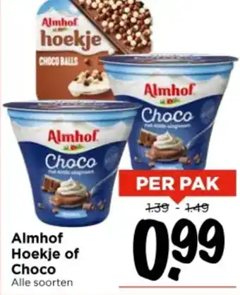 Vomar Voordeelmarkt Almhof Hoekje of Choco aanbieding