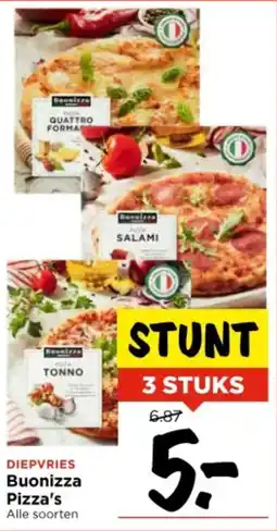 Vomar Voordeelmarkt DIEPVRIES Buonizza Pizza's aanbieding