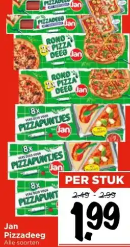 Vomar Voordeelmarkt Jan Pizzadeeg aanbieding