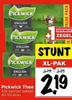 Vomar Voordeelmarkt Pickwick Thee aanbieding