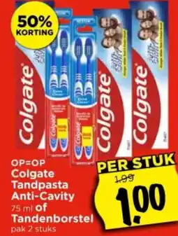 Vomar Voordeelmarkt Colgate Tandpasta Anti-Cavity of Tandenborstel aanbieding