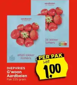 Vomar Voordeelmarkt Diepvries G'woon aardbeien aanbieding