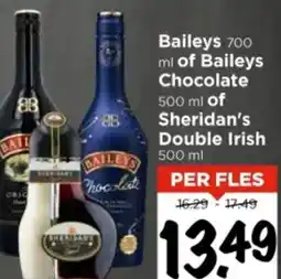 Vomar Voordeelmarkt Baileys of Baileys Chocolate of Sheridan's Double Irish aanbieding