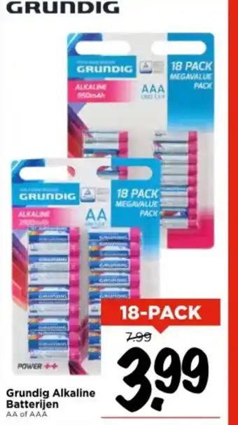 Vomar Voordeelmarkt Grundig Alkaline Batterijen aanbieding