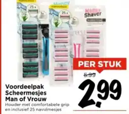 Vomar Voordeelmarkt Voordeelpak Scheermesjes Man of Vrouw aanbieding
