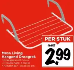 Vomar Voordeelmarkt Mesa Living Hangend Droogrek aanbieding