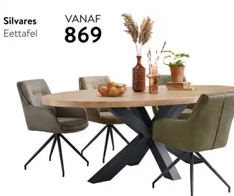 IN.HOUSE Silvares Eettafel aanbieding