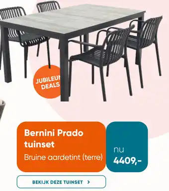 Van der Garde tuinmeubelen Bernini Prado tuinset aanbieding