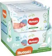 Bol.com Huggies Natural - Biologisch afbreekbaar - Billendoekjes - 384 babydoekjes - 8 x 48 aanbieding