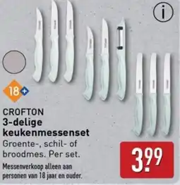 ALDI Crofton 3 delige keukenmessenset aanbieding