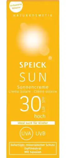 De Online Drogist Speick Sun SPF30 Zonnecrème aanbieding