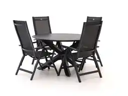 Kees Smit Hartman Troy/Lodola ø 130cm dining tuinset 5-delig verstelbaar aanbieding