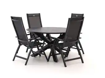 Kees Smit Hartman Troy/Lodola ø 130cm dining tuinset 5-delig verstelbaar aanbieding