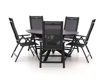 Kees Smit Hartman Troy/Lodola ø 150cm dining tuinset 6-delig verstelbaar aanbieding