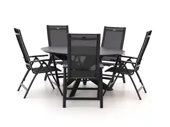 Kees Smit Hartman Troy/Lodola ø 150cm dining tuinset 6-delig verstelbaar aanbieding