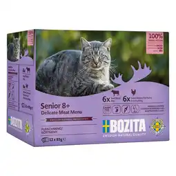 Zooplus 24x 85g Bozita Morsels in Sauce Senior Plenty Gemengd Pakket Nat Kattenvoer aanbieding