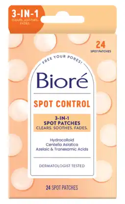 De Online Drogist Biore Bioré Spot Control 3-in-1 Spot Patches 24ST aanbieding