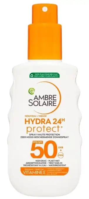De Online Drogist Garnier Ambre Solaire Hydra 24h Protect SPF50 Zonnespray 150ML aanbieding