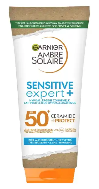 De Online Drogist Garnier Ambre Solaire Sensitive Expert+ SPF50 Zonnemelk 175ML aanbieding