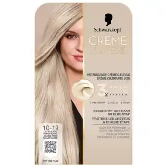 De Online Drogist Schwarzkopf Creme Supreme Crèmekleuring 10-19 Ultralicht Parelblond 1ST aanbieding