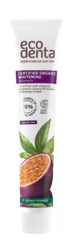 De Online Drogist Ecodenta Organic Whitening Toothpaste Passion Fruit 75ML aanbieding
