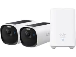 MediaMarkt Eufy Cam E40 2-cam Kit (homebase 2) Slimme Buitencamera Wit aanbieding
