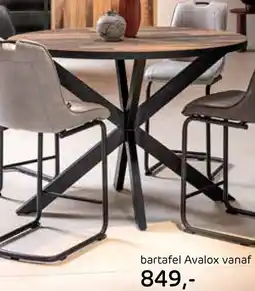 Piet Klerkx Bartafel Avalox aanbieding