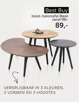 Piet Klerkx Bijzet Salontafel Maze aanbieding