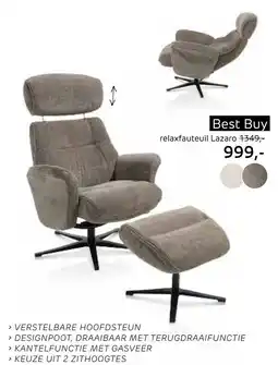 Piet Klerkx Relaxfauteuil Lazaro aanbieding