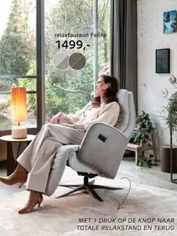 Piet Klerkx Relaxfauteuil Felino aanbieding
