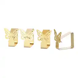 Van Cranenbroek Tafelkleedklem vlinder goud 4st aanbieding