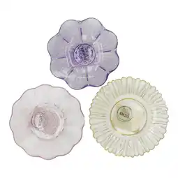 Van Cranenbroek Bord glas bloem 12cm 3ass aanbieding