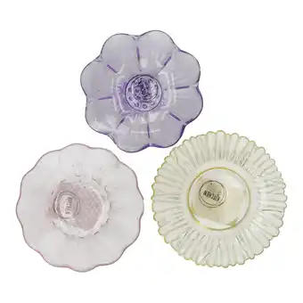 Van Cranenbroek Bord glas bloem 12cm 3ass aanbieding
