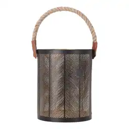 Van Cranenbroek Lantaarn Garlan zwart goud 15x20cm aanbieding