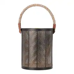 Van Cranenbroek Lantaarn Garlan zwart goud 15x20cm aanbieding
