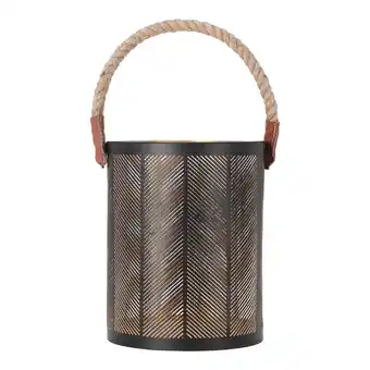 Van Cranenbroek Lantaarn Garlan zwart goud 15x20cm aanbieding