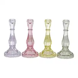 Van Cranenbroek Kandelaar glas 21cm 4ass aanbieding