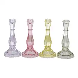 Van Cranenbroek Kandelaar glas 21cm 4ass aanbieding