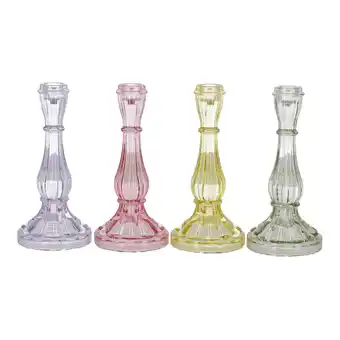 Van Cranenbroek Kandelaar glas 21cm 4ass aanbieding