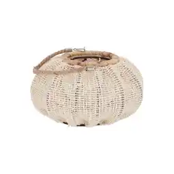 Van Cranenbroek Lantaarn katoen met glas wit 28x24x16cm nc aanbieding