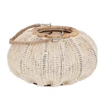 Van Cranenbroek Lantaarn katoen met glas wit 28x24x16cm nc aanbieding