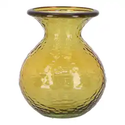 Van Cranenbroek Vaas glas recycle 24cm geel nc aanbieding