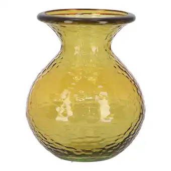 Van Cranenbroek Vaas glas recycle 24cm geel nc aanbieding