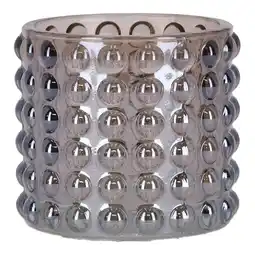 Van Cranenbroek Theelichthouder glas bruin 7x7x6cm 3ass nc aanbieding